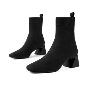 Vivaia Black Square-toe Water Repellent Bootie - size 10